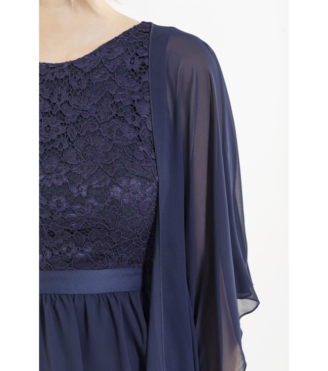 Swing Formstola aus Chiffon Navy