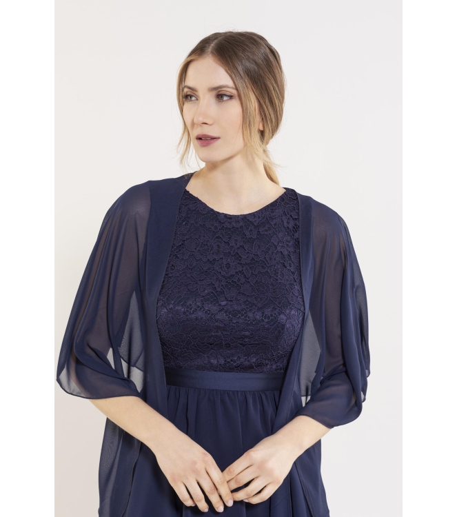 Swing Formstola aus Chiffon Navy