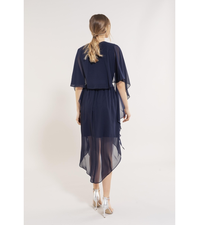 Swing Formstola aus Chiffon Navy
