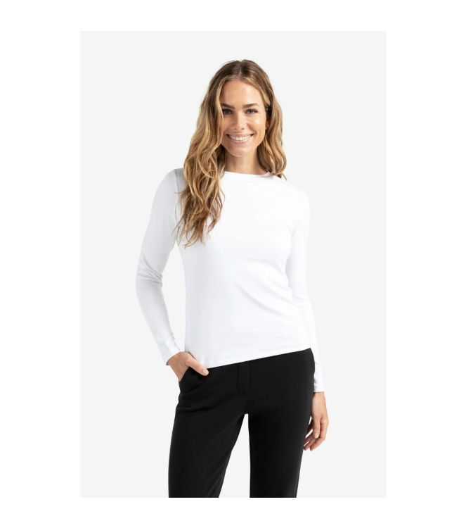 Yaya T-shirt with long sleeves Pure white