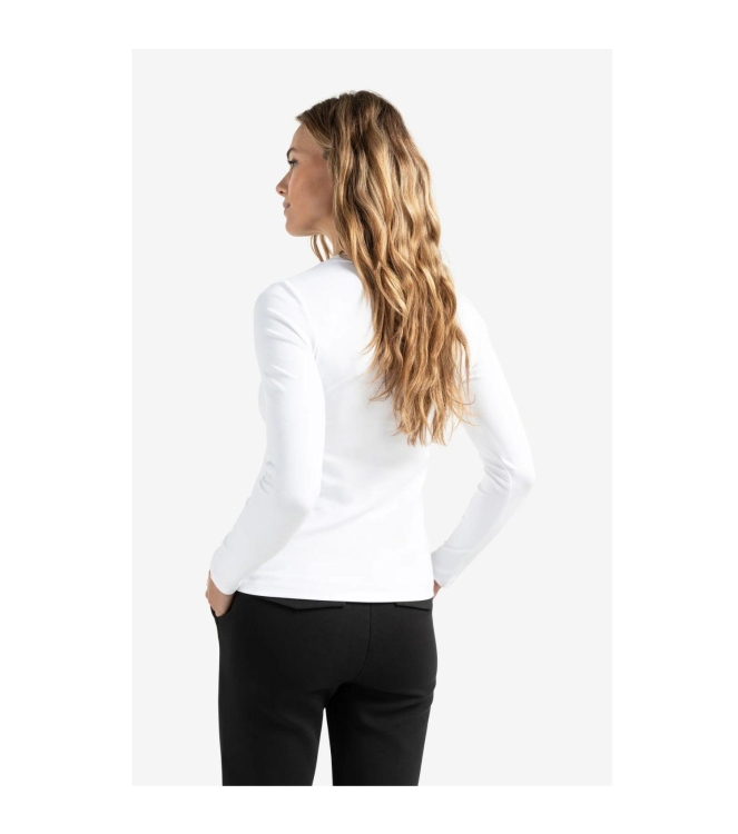 Yaya T-shirt with long sleeves Pure white