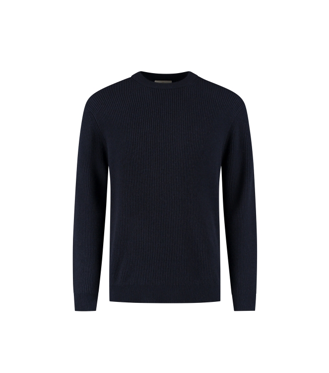 Dstrezzed Stef rib Crewneck 649 Dk navy