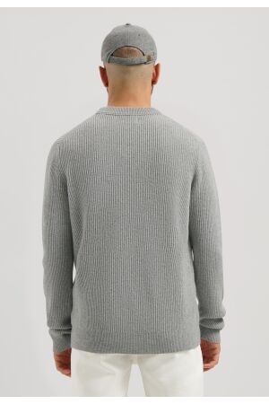 Dstrezzed Stef rib Crewneck 810 Lt grey