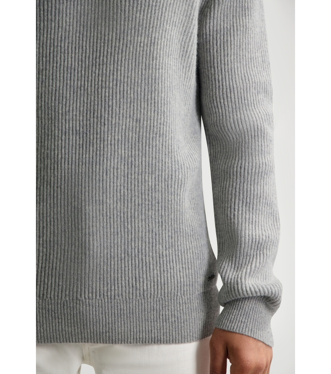 Dstrezzed Stef rib Crewneck 810 Lt grey