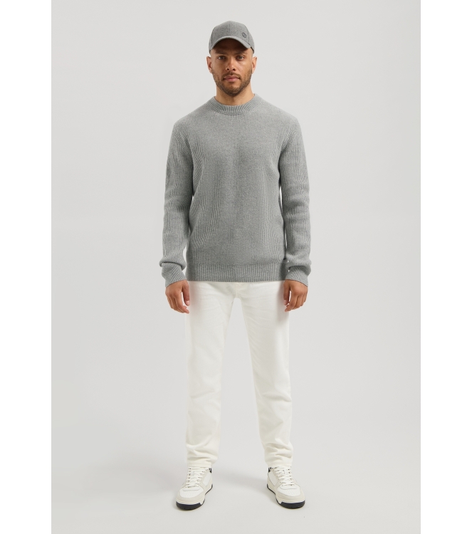 Dstrezzed Stef rib Crewneck 810 Lt grey