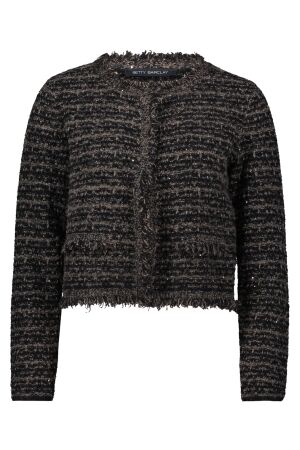 Betty Barclay Strickjacke Kurz 1/1 Arm 9978 Patch black/taupe