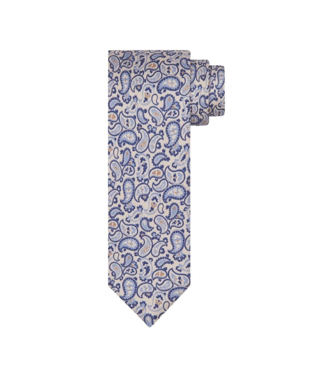 Profuomo TIE SILK PRINT LIGHT BLUE M1 Light blue