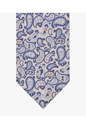 Profuomo TIE SILK PRINT LIGHT BLUE M1 Light blue
