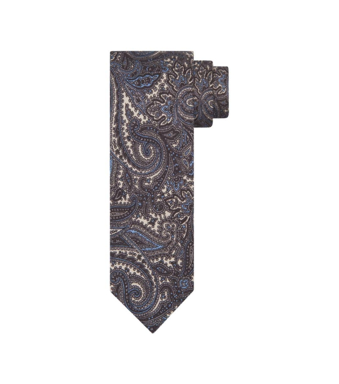 Profuomo TIE SILK PRINT GREY Cgrey