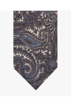 Profuomo TIE SILK PRINT GREY Cgrey