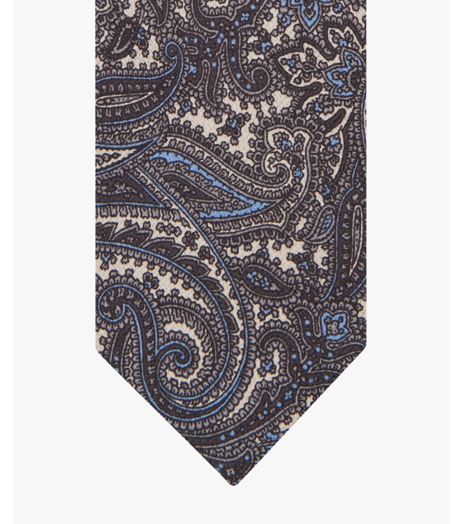 Profuomo TIE SILK PRINT GREY Cgrey