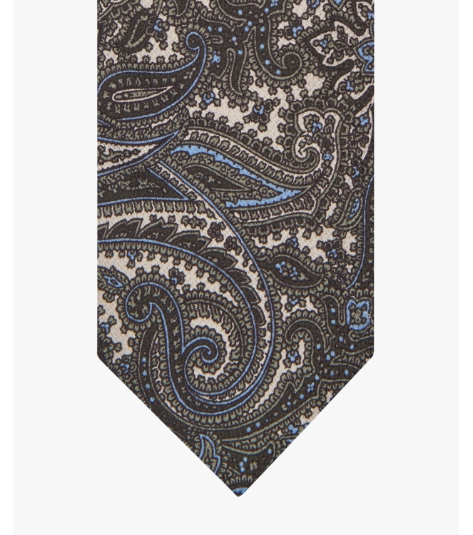 Profuomo TIE SILK PRINT GREEN ZGreen