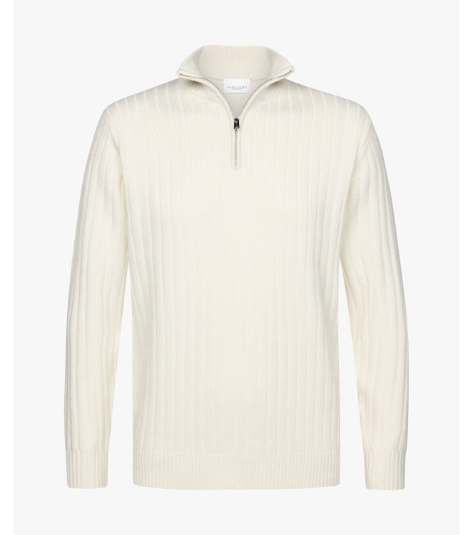 Profuomo PULLOVER HALF ZIP OFF WHITE Eoffwhite