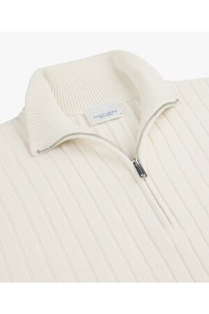 Profuomo PULLOVER HALF ZIP OFF WHITE Eoffwhite