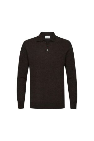 Profuomo POLO LS D BROWN H2 Dark brown