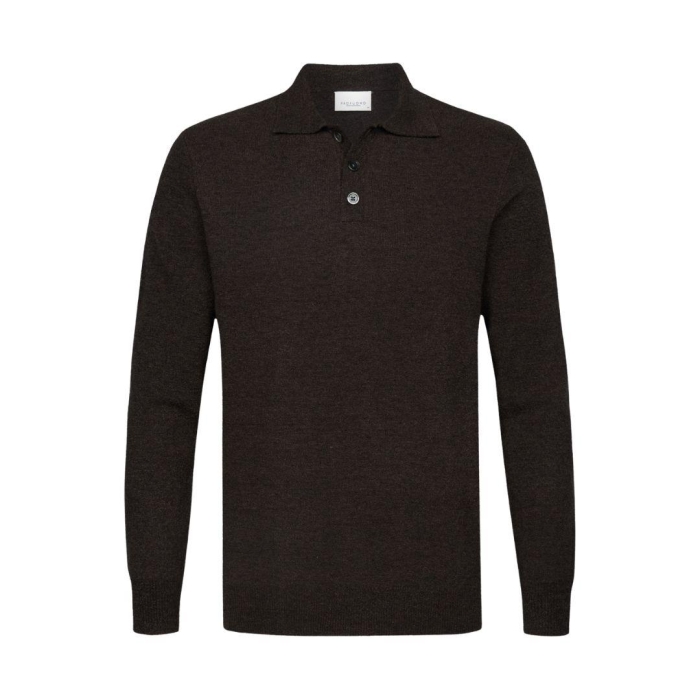 Profuomo POLO LS D BROWN H2 Dark brown