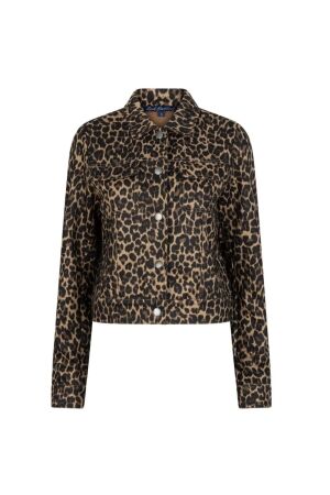 Red Button Jacket Leopard 443 Black Multi