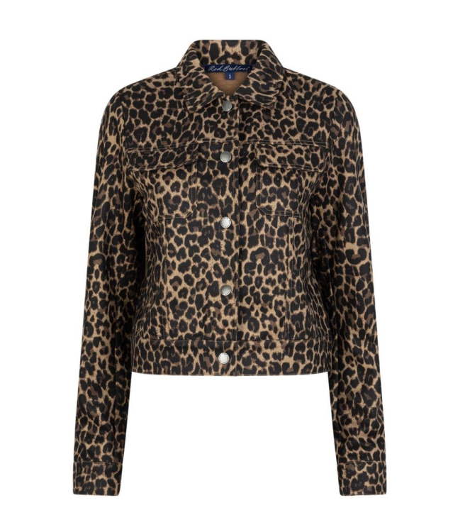 Red Button Jacket Leopard 443 Black Multi