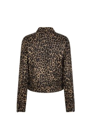 Red Button Jacket Leopard 443 Black Multi