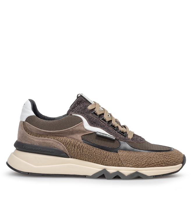 Floris van Bommel Floris Sport DarkGreen Suede print Darkgreen