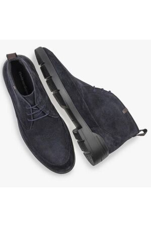 Floris van Bommel Floris Casual DarkBlue Suede Dark blue