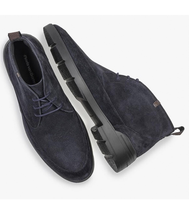 Floris van Bommel Floris Casual DarkBlue Suede Dark blue