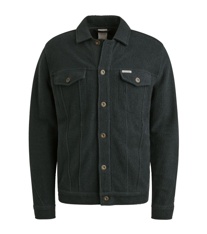 Cast Iron Button jacket frontloop terry 5442 Sea storm