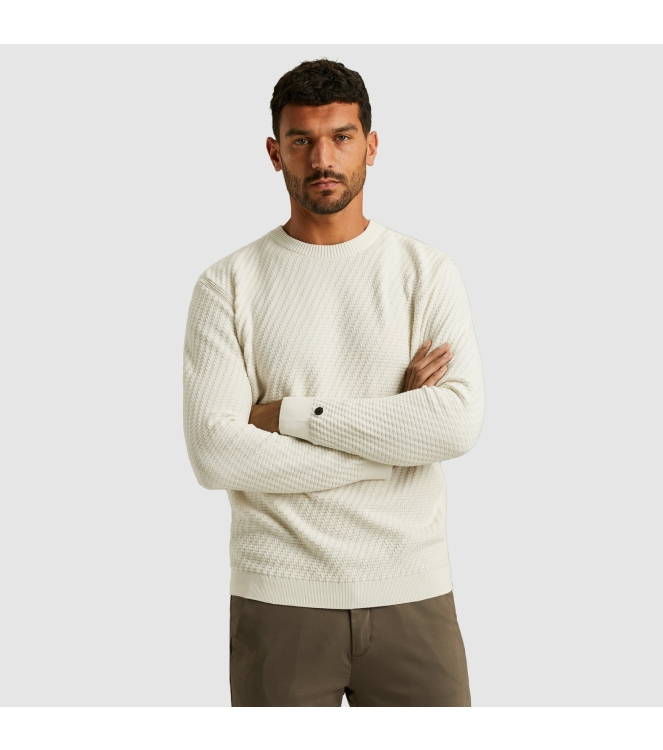 Cast Iron Crewneck regular fit cotton stretc 9001 Vaporous gray