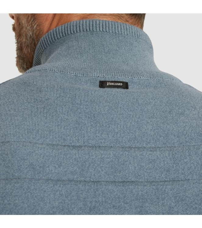 Vanguard Half zip collar cotton bonded moul 5409 Windward blue