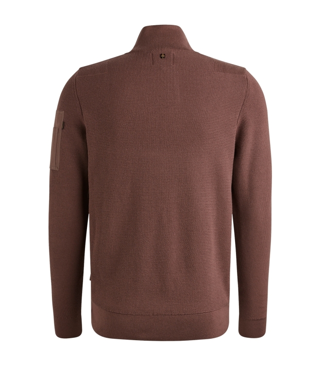 PME Legend Half zip collar cotton knit 8203 Marron