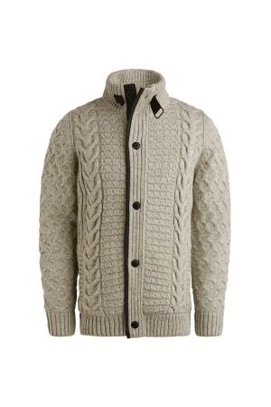 PME Legend Zip jacket heavy knit mixed yarn 921 L.grey mel