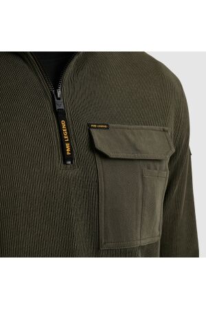 PME Legend Half zip collar knit look jersey 8039 Beluga