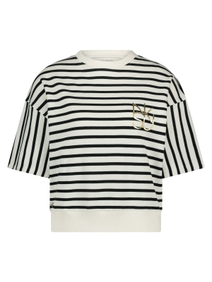 NUKUS Lotte Pullover Stripe 219 offwhite/navy
