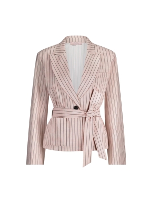 Studio Anneloes Lette pinstripe blazer 1969 pale pink/dark blue
