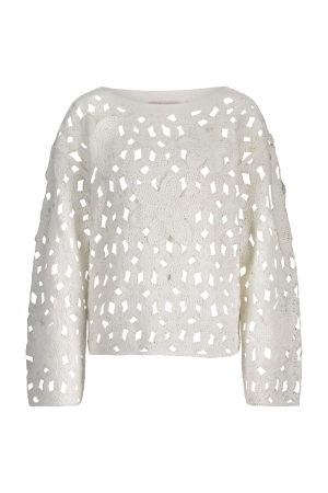 Studio Anneloes Amarey flower pullover 1100 off white