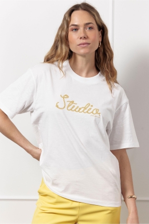 Studio Anneloes Klaske rope tshirt 1100 off white