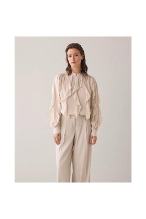 Summum Woman Top cotton viscose 702 Pebble beige