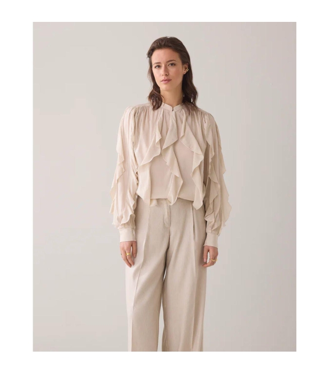 Summum Woman Top cotton viscose 702 Pebble beige