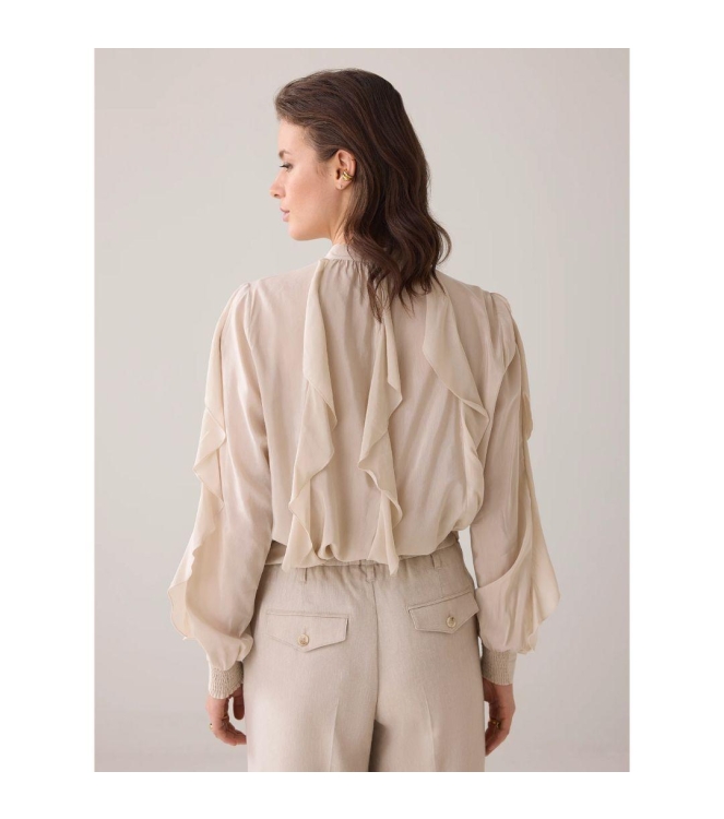 Summum Woman Top cotton viscose 702 Pebble beige