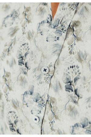 State of Art Shirt LS Print Popli 3857 Olijfgroen