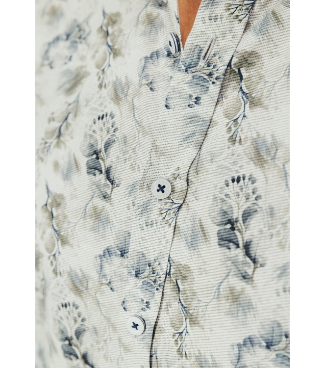 State of Art Shirt LS Print Popli 3857 Olijfgroen