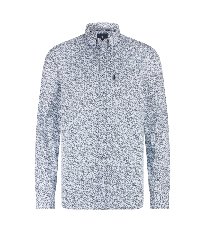 State of Art Shirt LS Print - Pop 5711 Kobalt