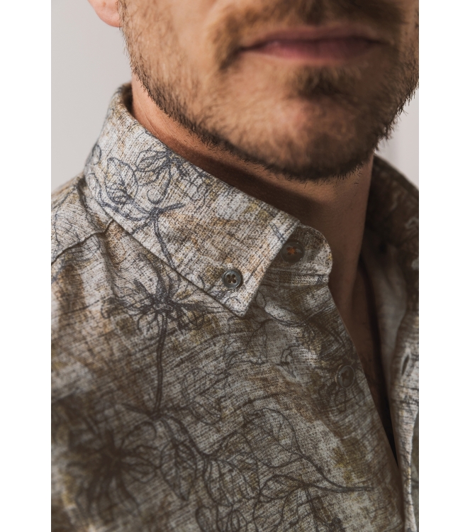 State of Art Shirt LS Print Fine 8898 Bruin