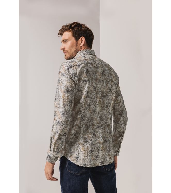 State of Art Shirt LS Print Fine 8898 Bruin