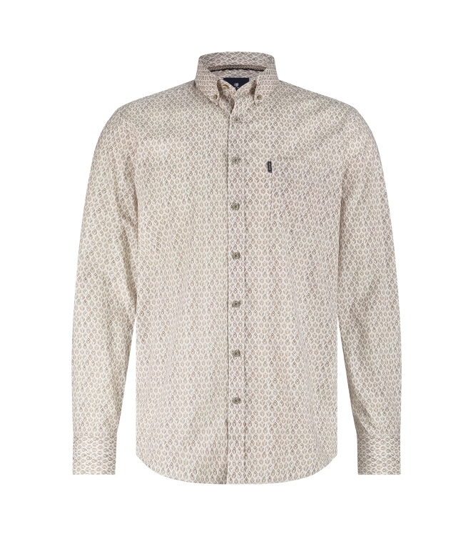State of Art Shirt LS Print Popli 8411  Cognac