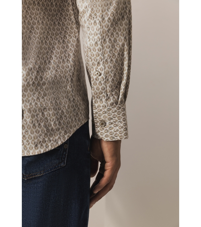 State of Art Shirt LS Print Popli 8411  Cognac