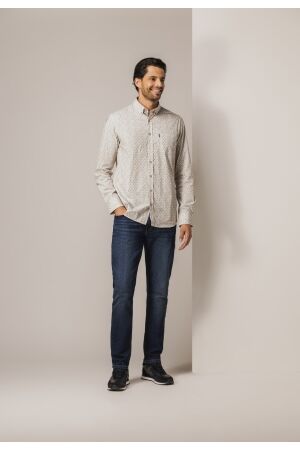 State of Art Shirt LS Print Popli 8411  Cognac