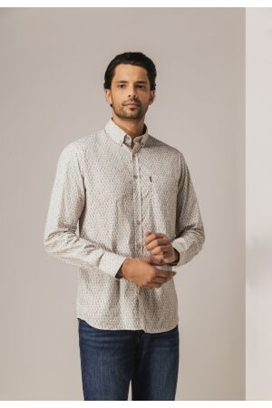 State of Art Shirt LS Print Popli 8411  Cognac
