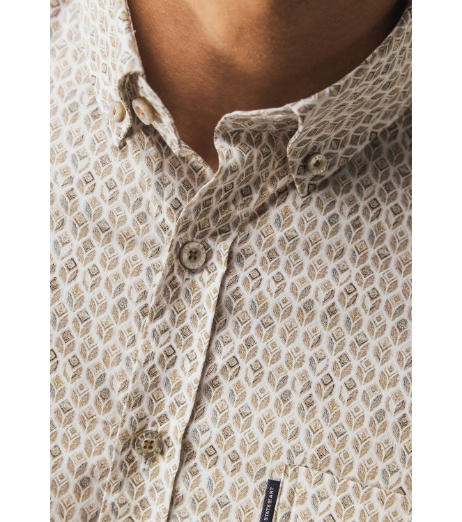State of Art Shirt LS Print Popli 8411  Cognac