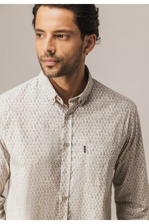 State of Art Shirt LS Print Popli 8411  Cognac